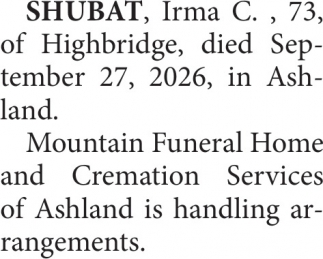 Irma C. Shubat