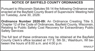 Bayfield County Clerk 
