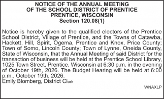 School District Of Prentice