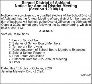 School District of Ashland