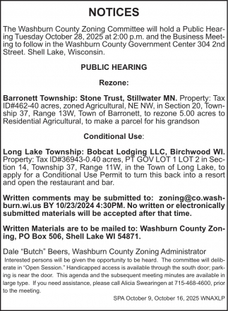 Washburn County Zoning Committee