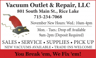 Vacuum Outlet and Repair