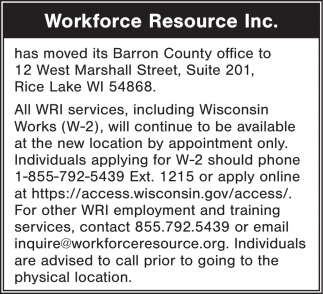Workforce Resource Inc.