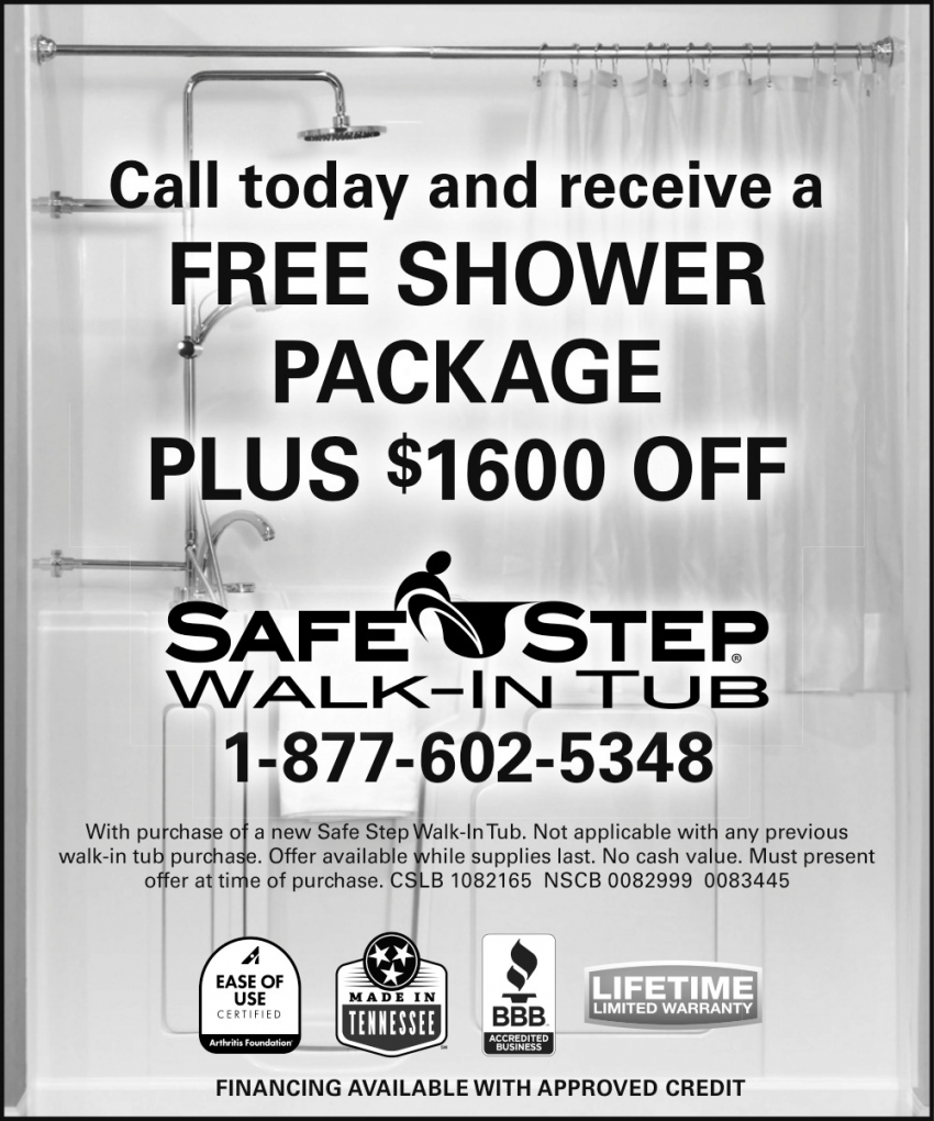 Free Shower Package Plus $1600 OFF