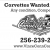 Corvettes Wanted 1953 - 1972 Any Condition, Competitive Buyer