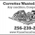 Corvettes Wanted 1953 - 1972 Any Condition, Competitive Buyer
