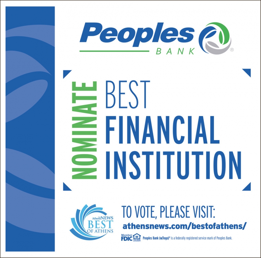 Best Financial Institution, Peoples Bank, Marietta, OH