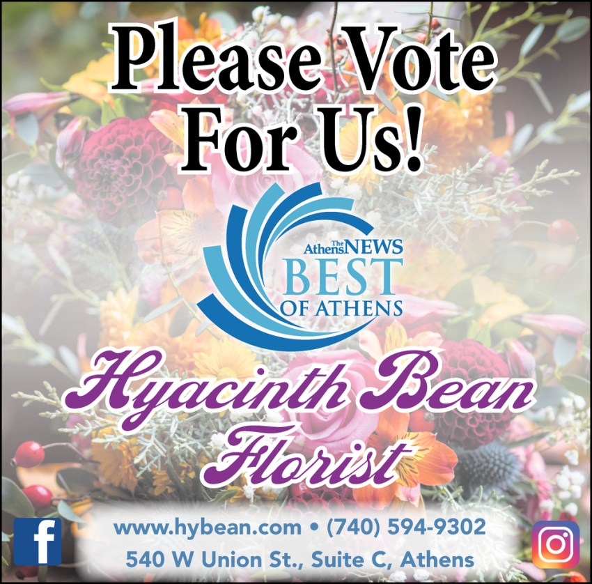 Please Vote For Us!, Hyacinth Bean Florist, Athens, OH