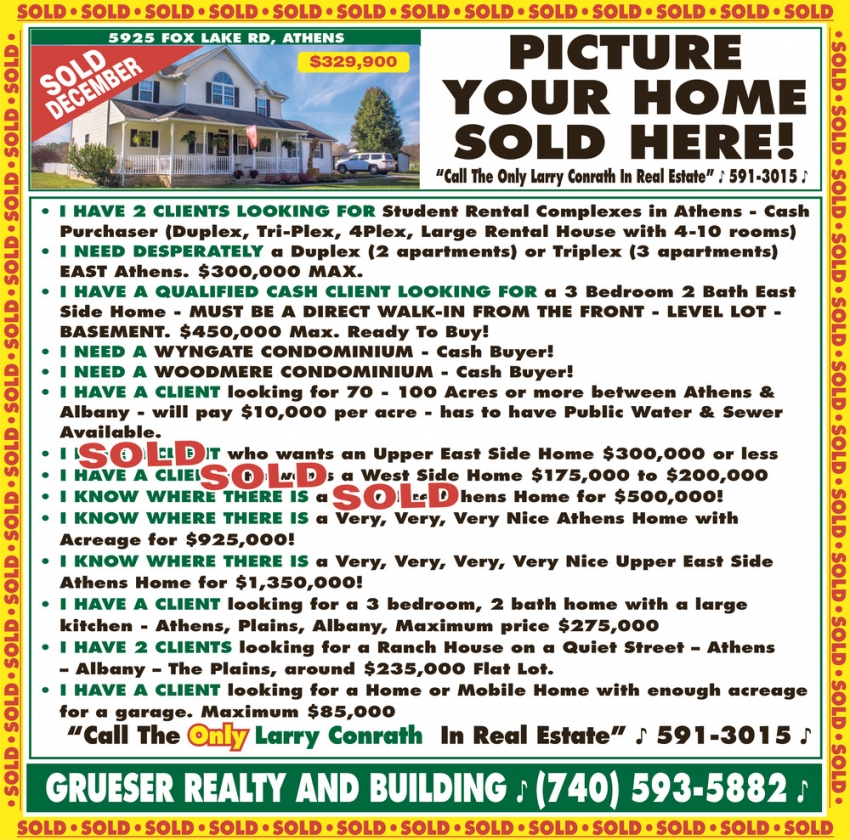 Picutre Your Home Sold Here!