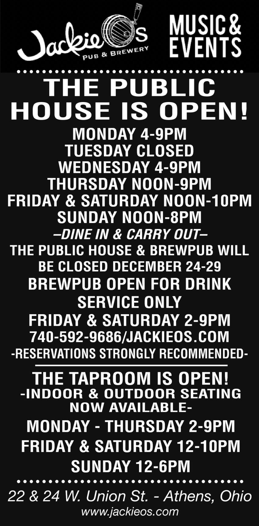 The Public House is Open!