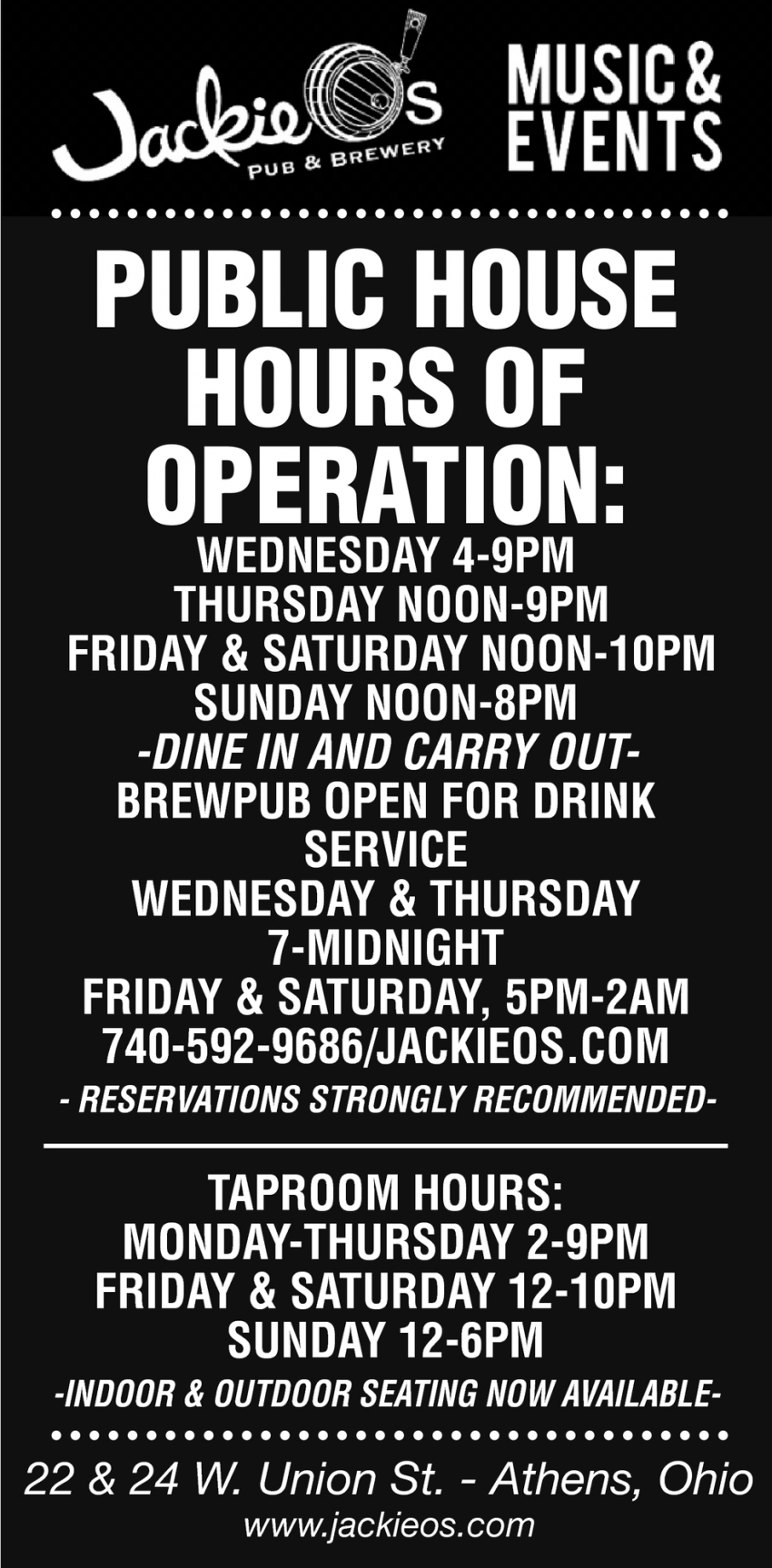 Public House Hours Of Operation