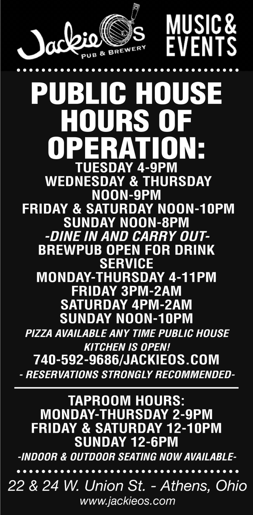 Public House Hours Of Operation