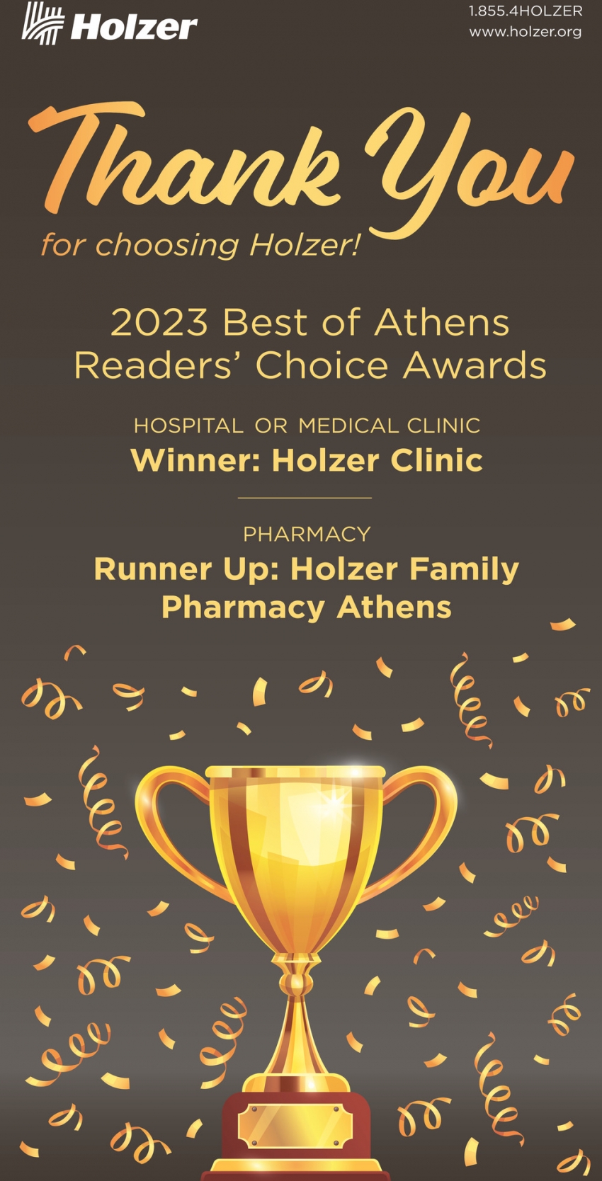 Thank You For Choosing Holzer!