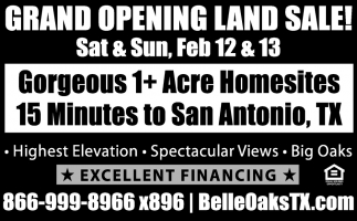 Grand Opening Land Sale!