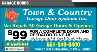 We Repair All Garage Doors & Openers