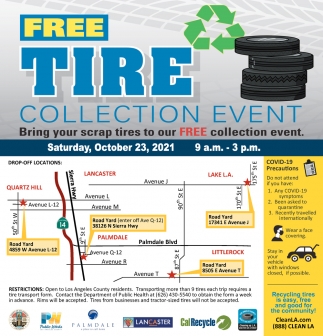 Bring Your Scrap Tires to Our FREE Collection Event