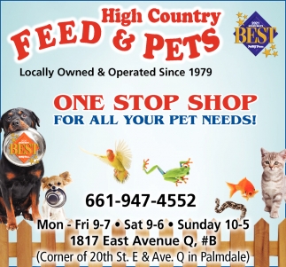 One Stop Shop for All Your Pet Needs!