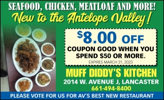 Seafood, Chicken, Meatloaf and More!