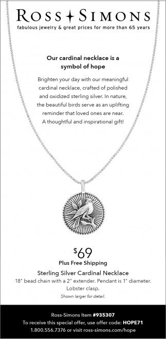 Our Cardinal Necklace Is a Symbol of Hope