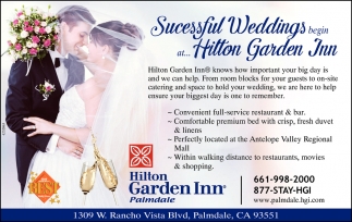 Sucessful Weddings Begin at Hilton Garden Inn