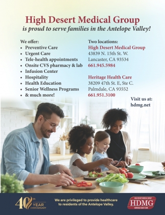 Proud to Serve Families in the Antelope Valley!