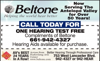 Call Today for One Hearing Test Free