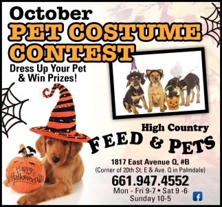 October Pet Costume Contest