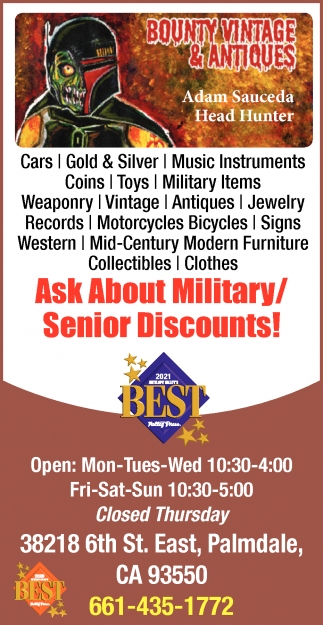 Ask About Military/Senior Discounts!