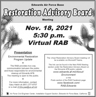 Restoration Advisory Board