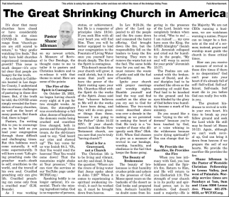 The Great Shrinking Church in America