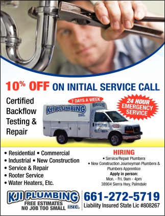 10% OFF on Initial Service Call