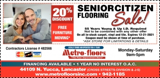 Seniorcitizen Flooring Sale!
