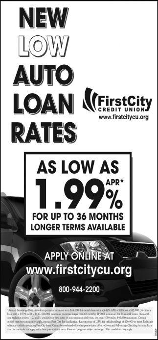 New Auto Loan Rates
