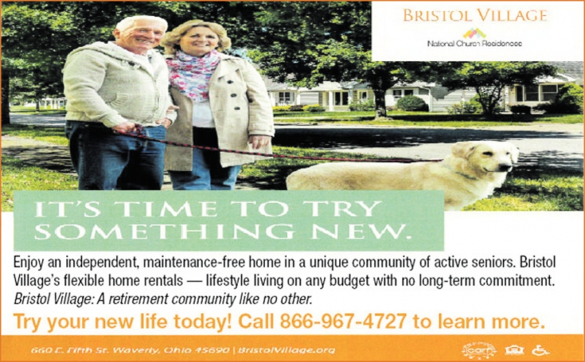 It's Time to Try Something New, Bristol Village, Waverly, OH