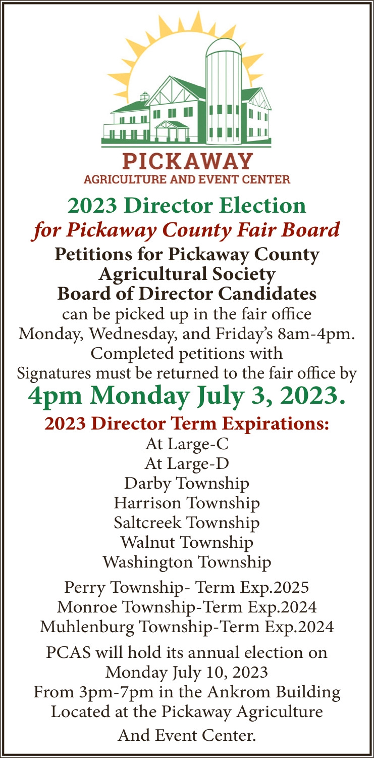 2023 DIrector Election, Pickaway County Fair Board, Circleville, OH