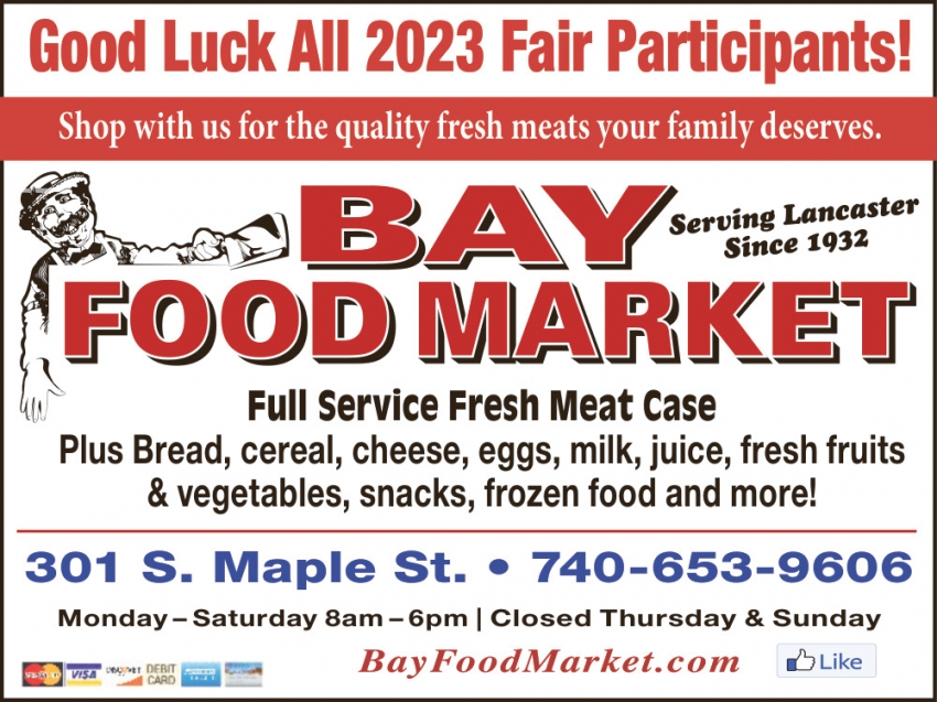 Full Service Fresh Meat Case, Bay Food Market, Lancaster, OH