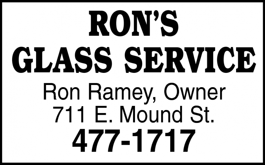 Ron's Glass Service