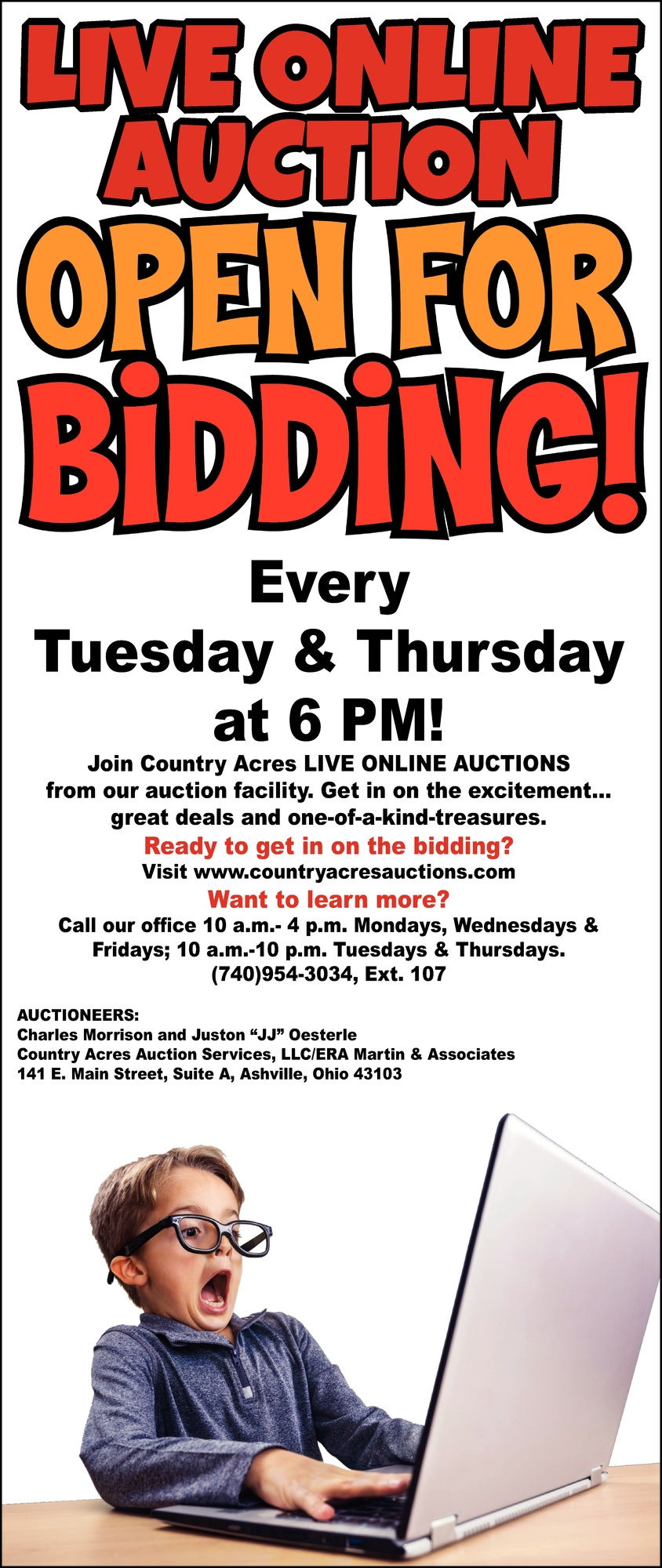 Live Online Auction OPe For Bidding!