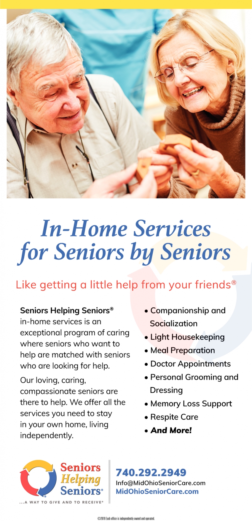 In-Home Services For Seniors By Seniors