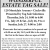 Wonderful Estate Tag Sale!