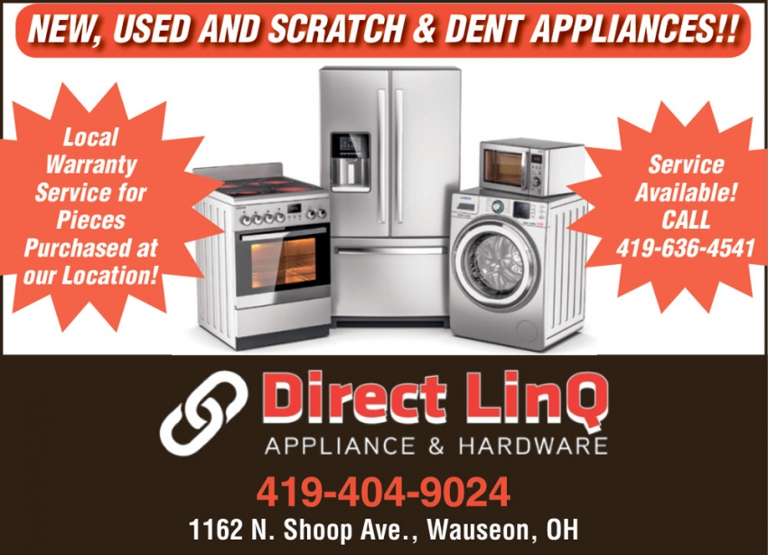 New, Used And Scratch & Dent Appliances!!