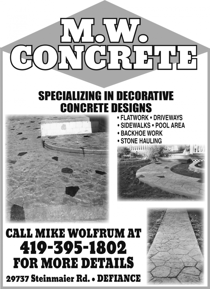 Specializing In Decorative Concrete Designs
