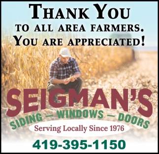 Thank You To All Area Farmers