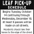 Leaf Pick-Up Will Begin On Tuesday, October 14th