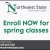 Enroll Now for Spring Classes