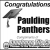 Congratulations Paulding Panthers