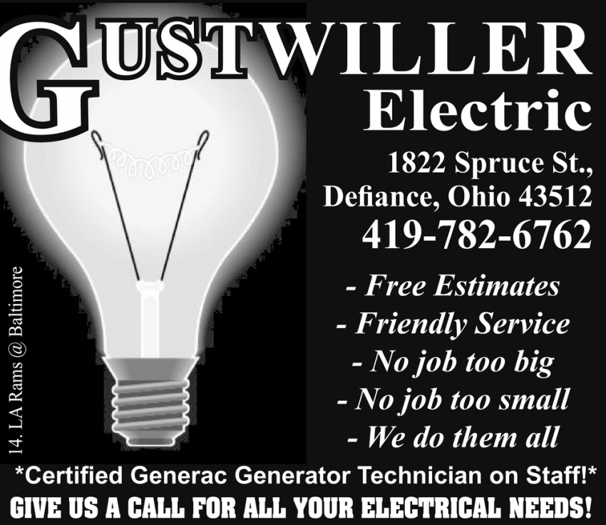 Give Us a Call for All Your Electrical Needs!