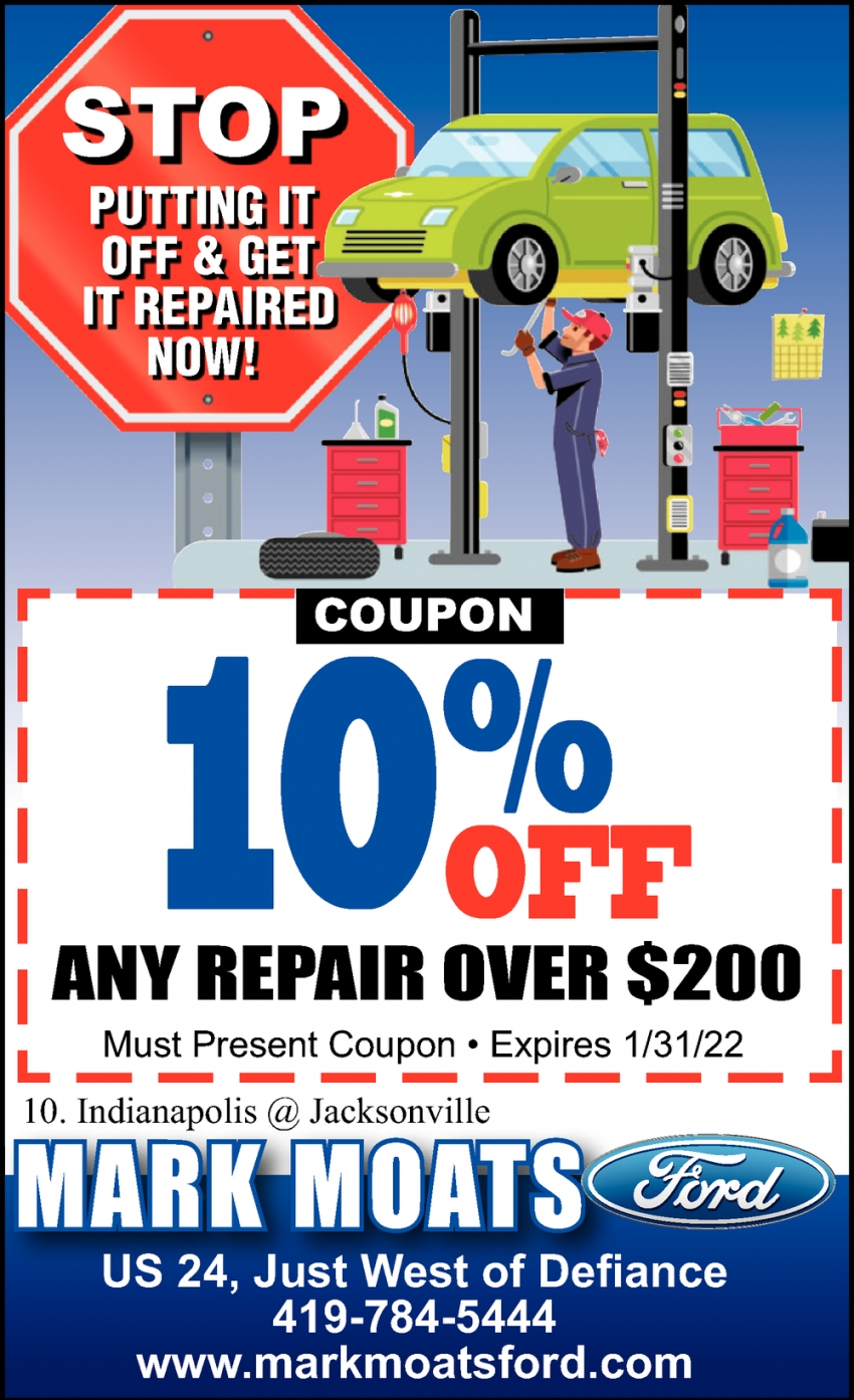 10% OFF Any Repair Over $200