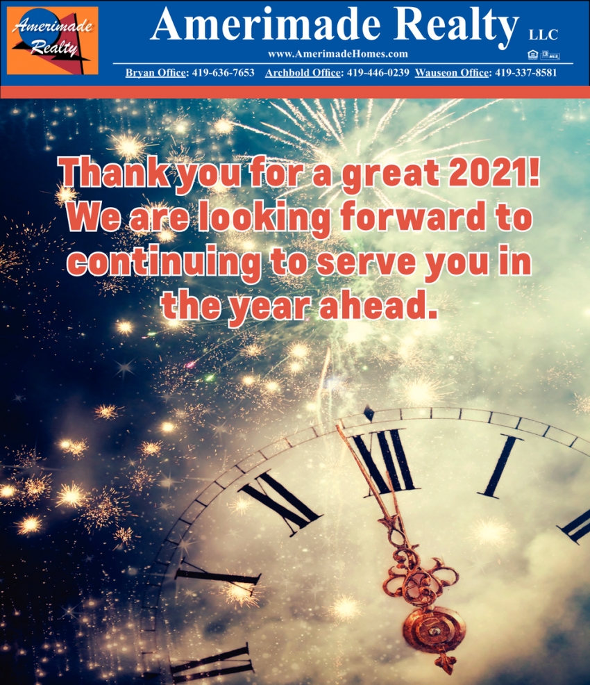 Thank You for a Great 2021!