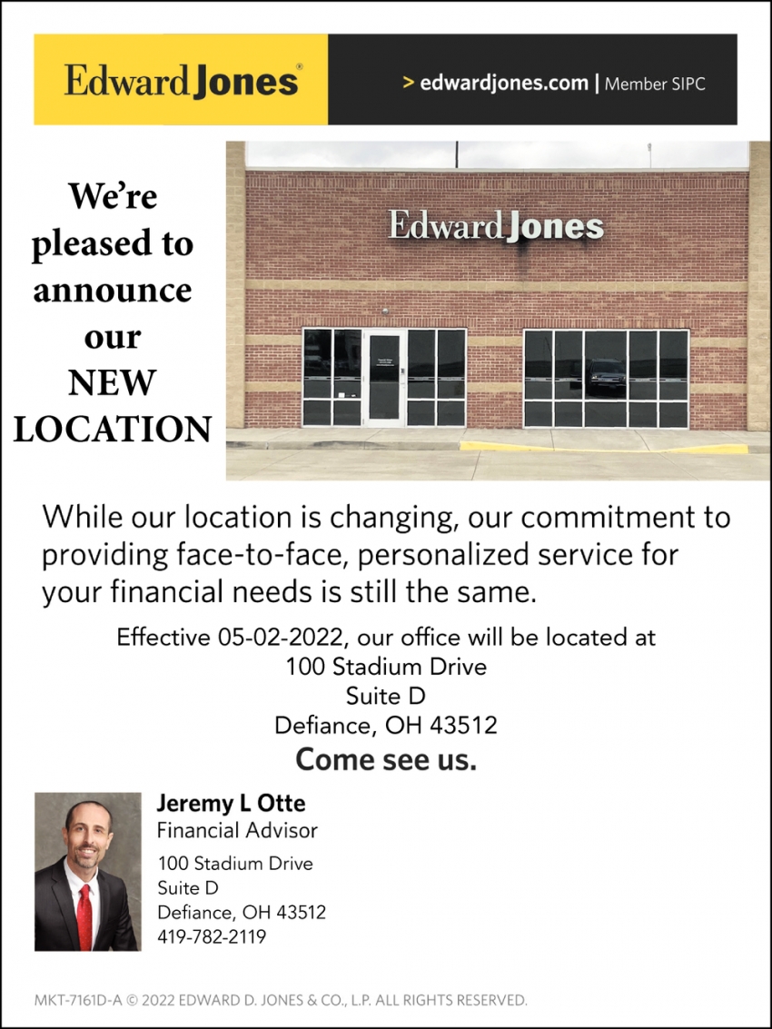 We're Pleased To Announce Our New Location